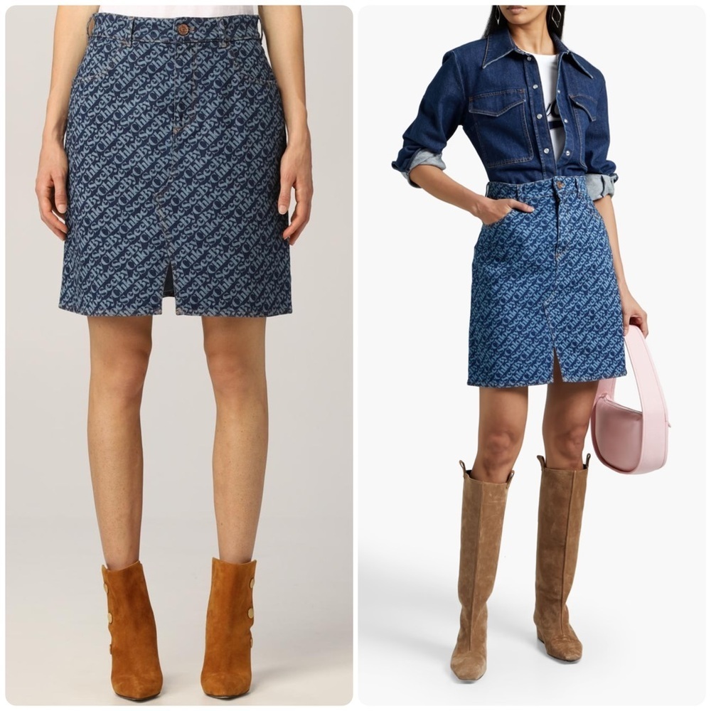 New! See by Chloe Monogram Denim Mini Skirt
💙 Smaoll